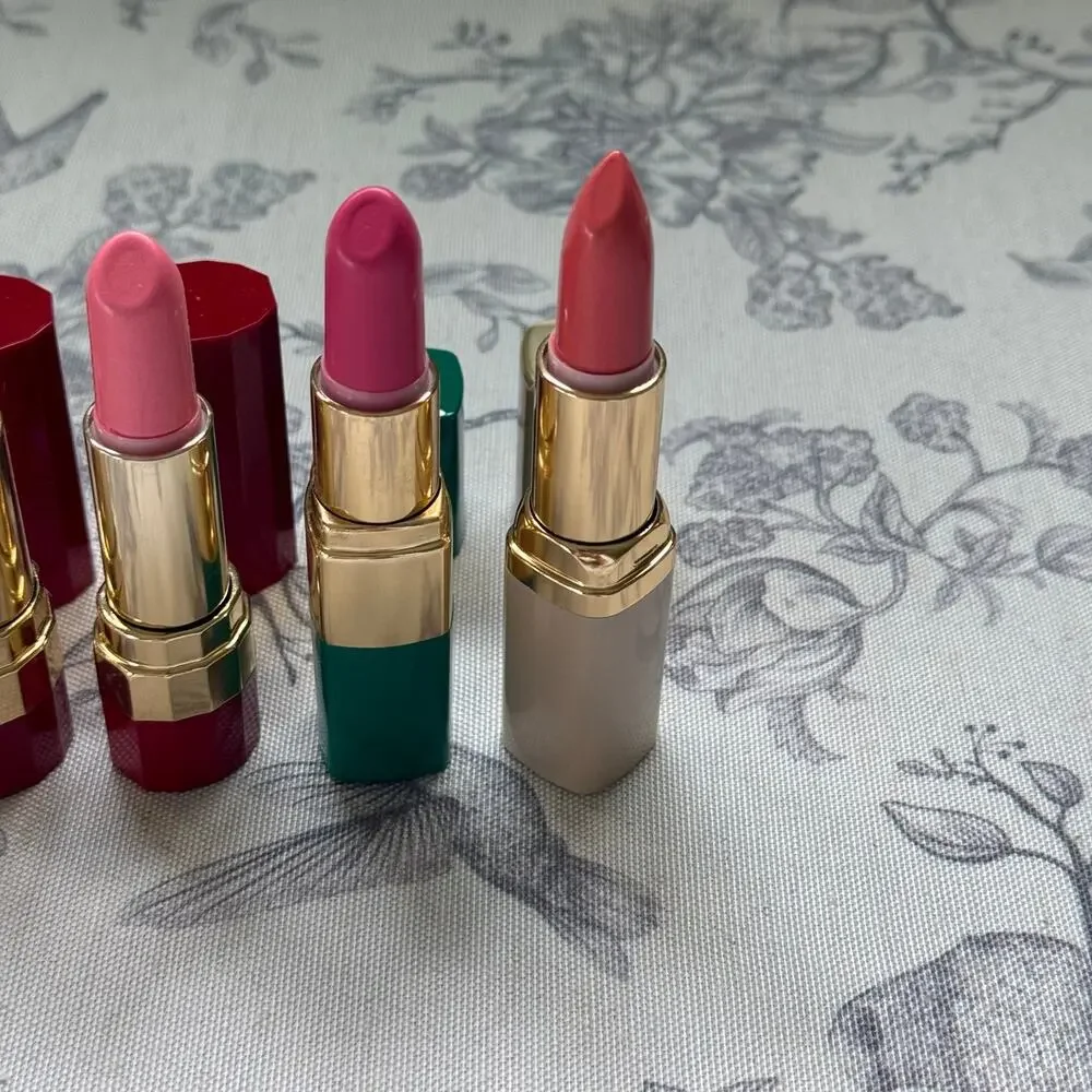 Vintage New Avon Lipstick Lot 4 Frostiest Pink Shell Pink Chilled Pink Dewy Rose
